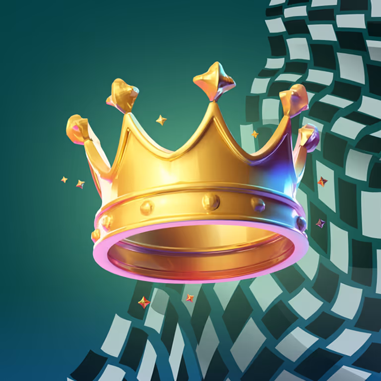 Golden crown floating over geometric background representing Betski’s top-rated sportsbook and VIP betting rewards.